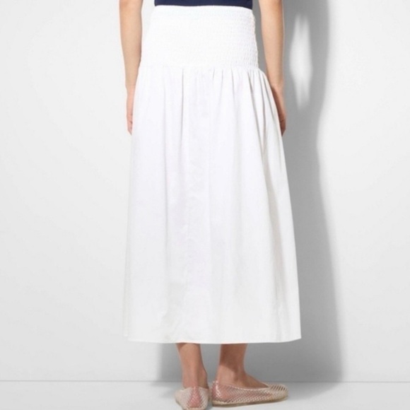 Women's Smocked Waist White Maxi Skirt By Wild Fable -Medium (8-10) NWT - Picture 3 of 4